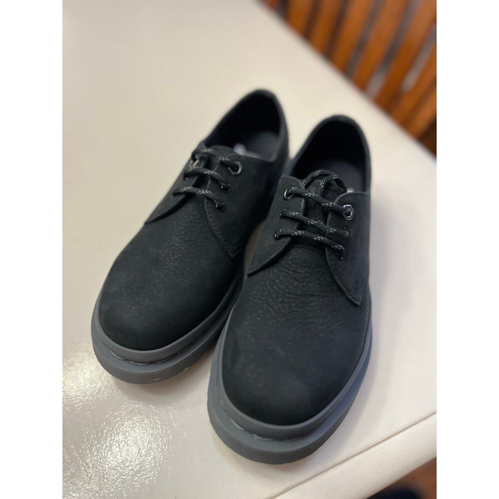 Dr. Martens M7 W8 Shoes 3-Eye Leather Oxford Black Suede Doc